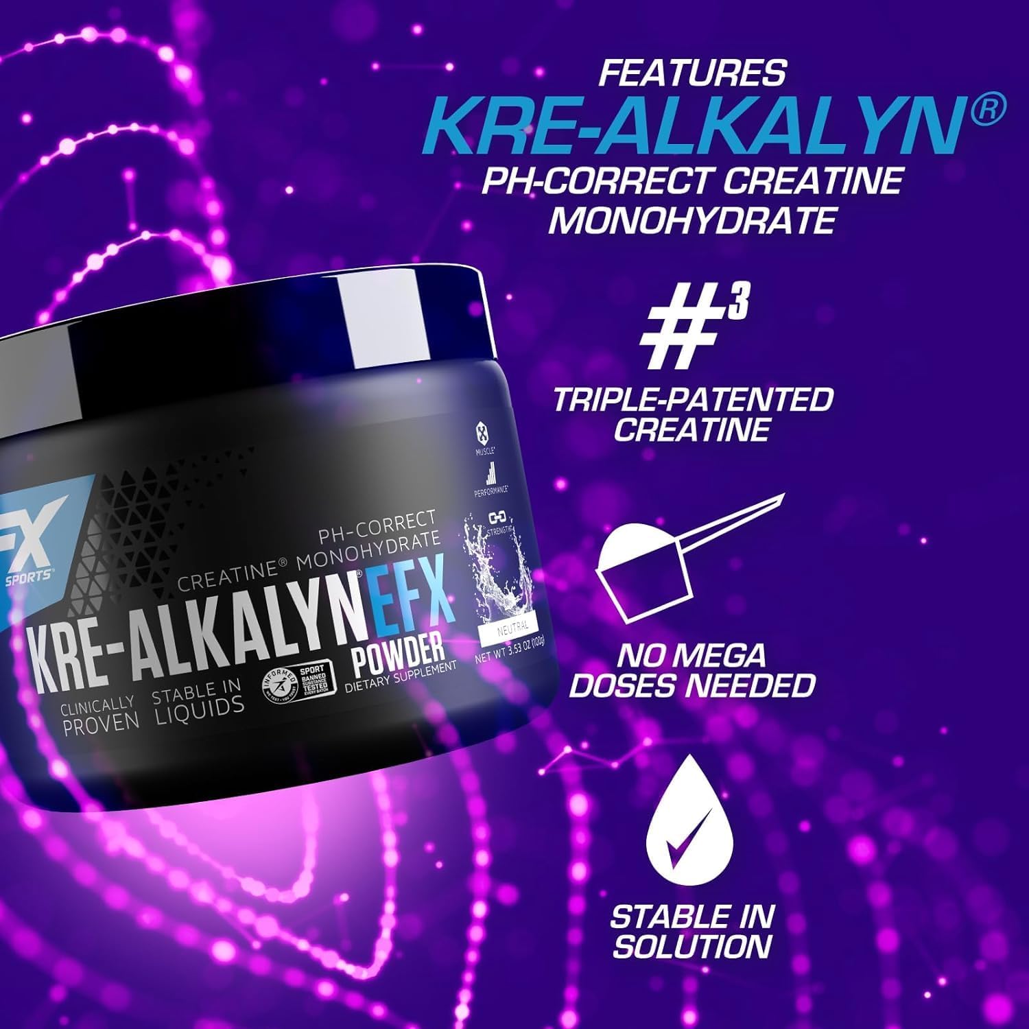 EFX Sports Kre-Alkalyn EFX Powder, Unflavored