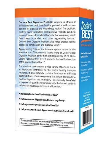 Doctor's Best Digestive Probiotic 20 Billion Cfu Capsules