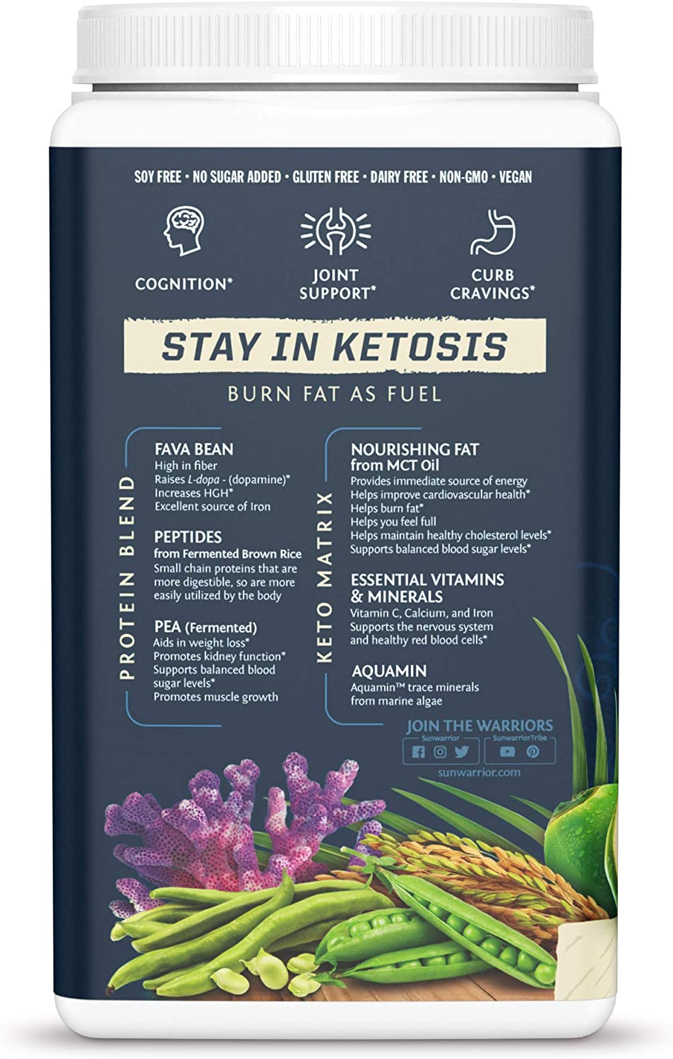 Sunwarrior  Vegan Clean Keto Protein Peptides Powder