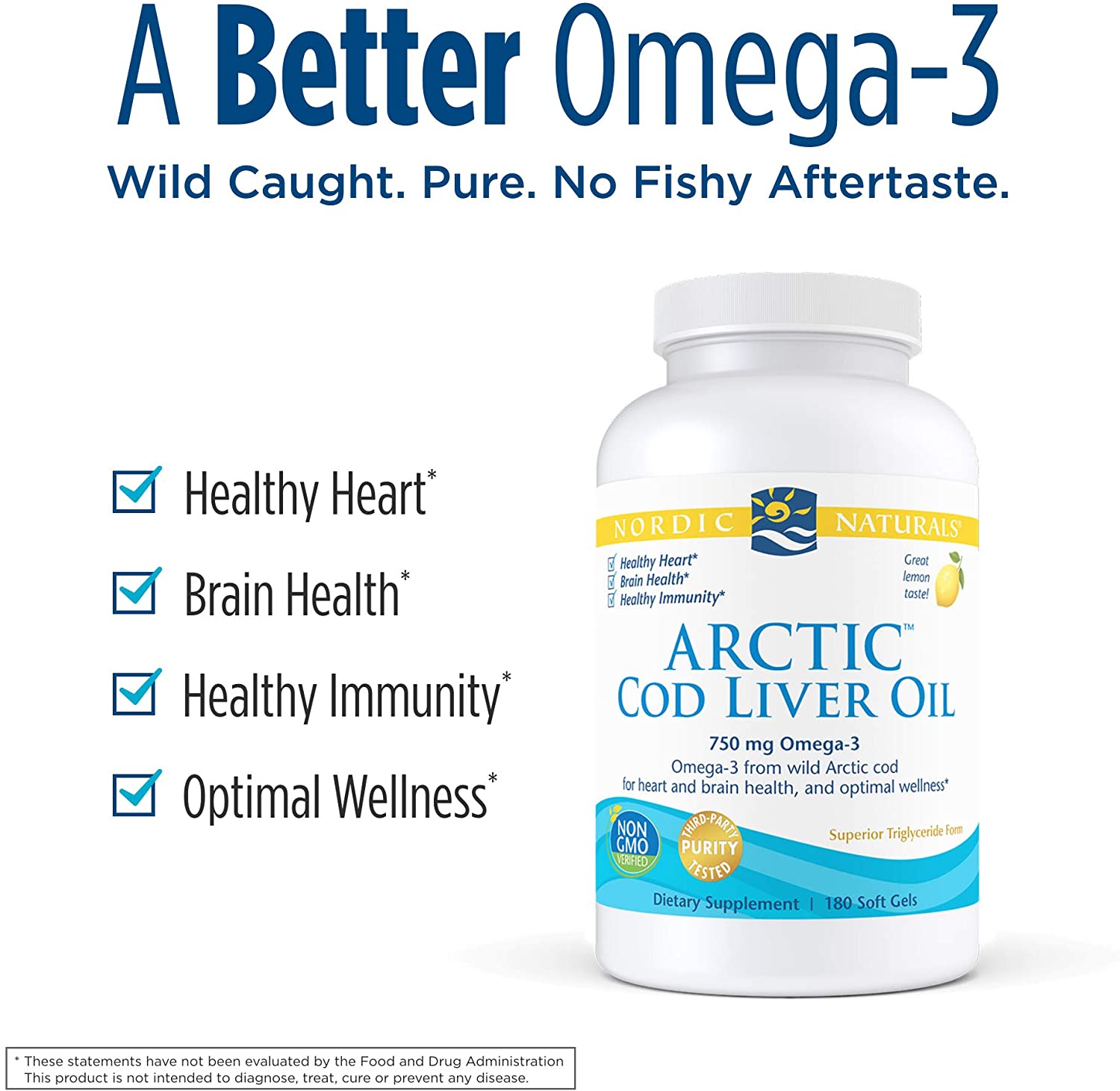 Nordic Naturals Arctic Cod Liver Oil, Lemon