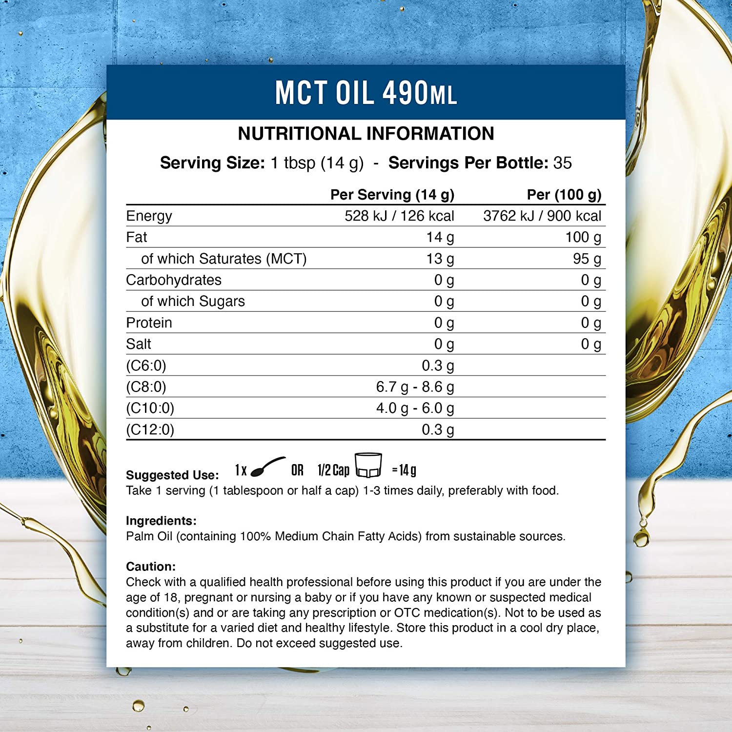 Applied Nutrition MCT Oil for Paleo, Keto & Low Carb Diets