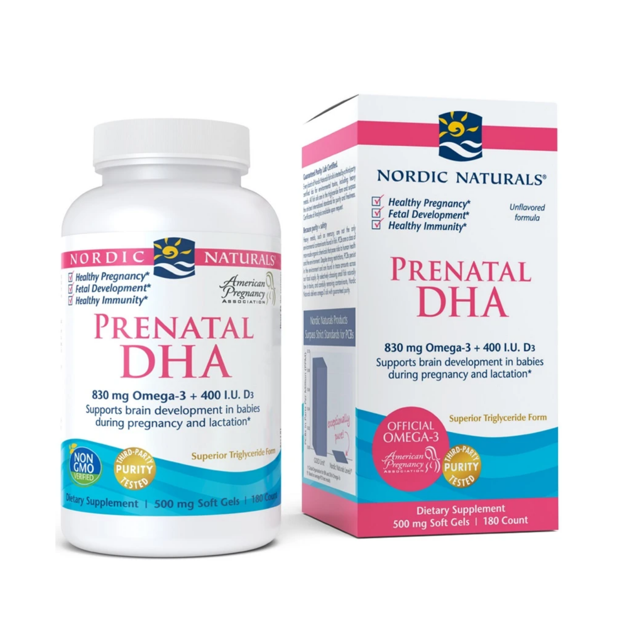 Nordic Naturals Prenatal DHA, 830mg Unflavored