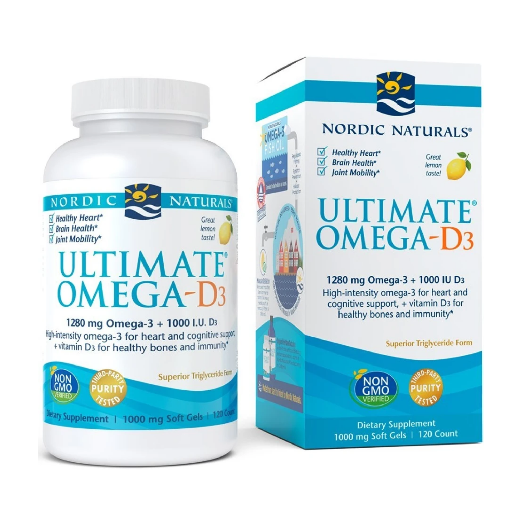 Nordic Naturals Ultimate Omega-D3, 1280mg Lemon