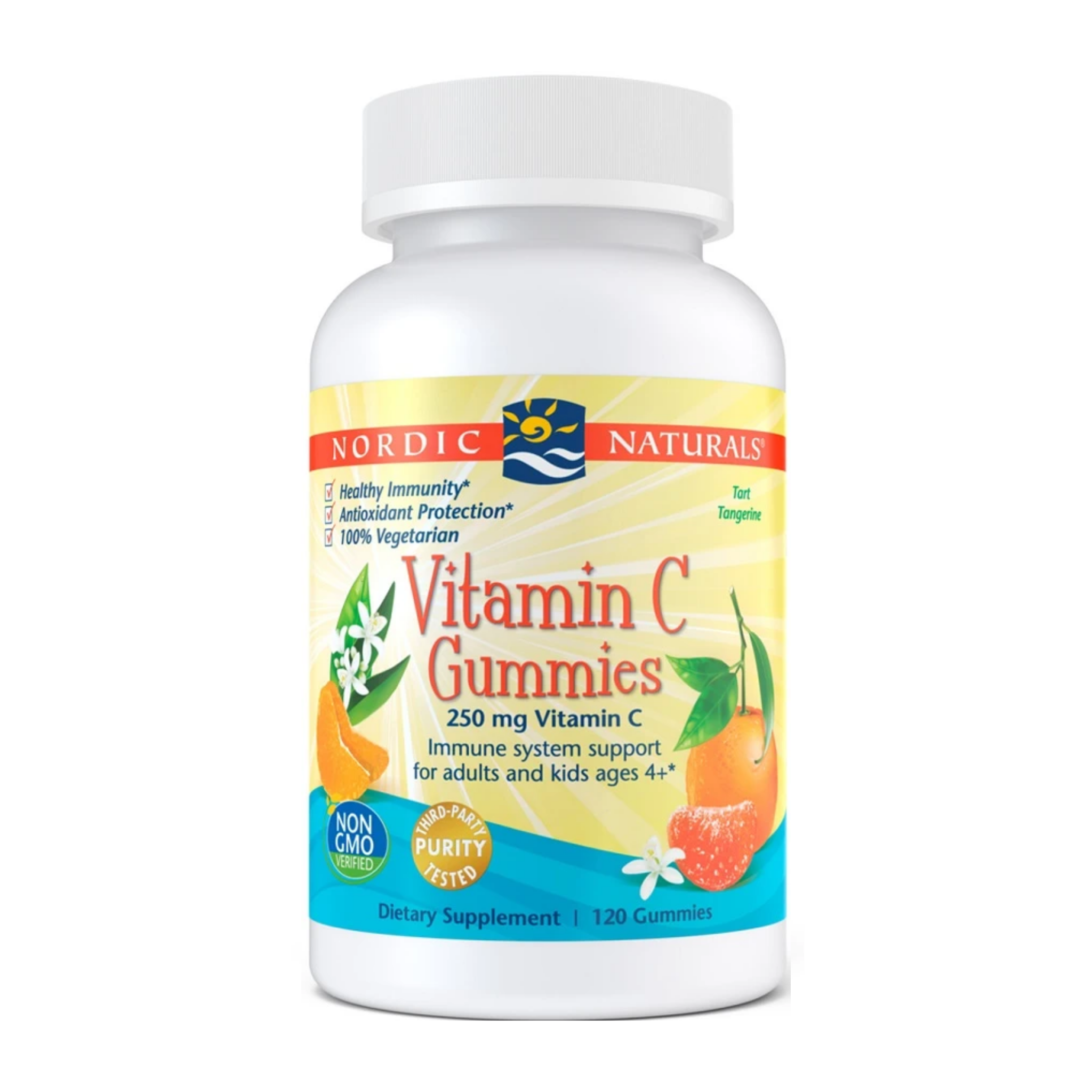 Nordic Naturals Vitamin C Gummies, 250mg Tangerine