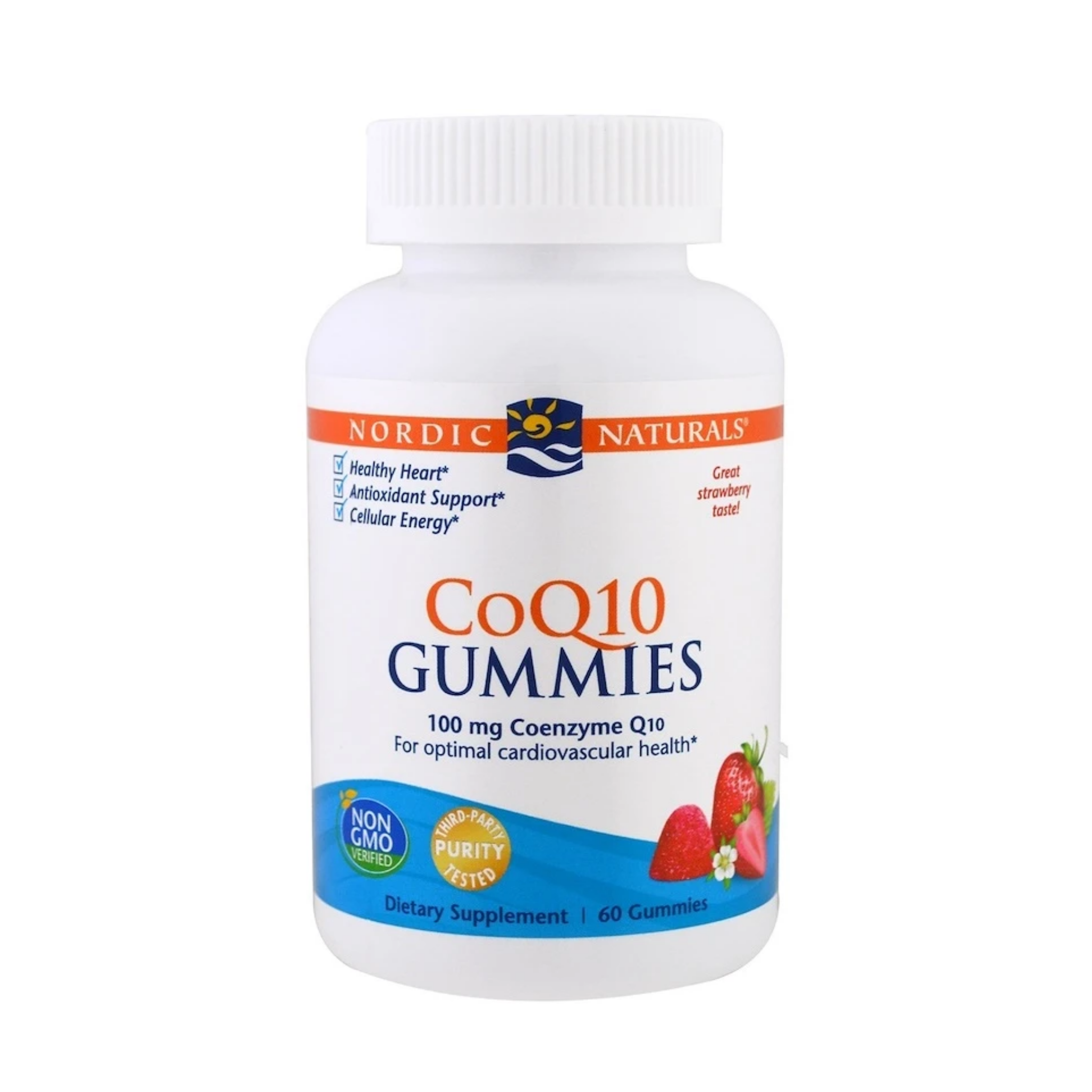 Nordic Naturals CoQ10 Gummies, 100mg Strawberry